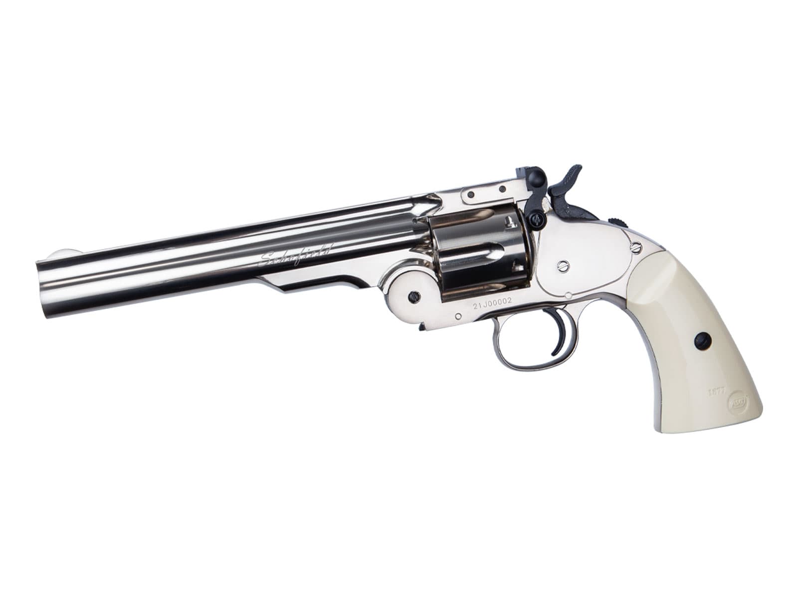 Schofield 6″ co2 Airsoft Revolver – Silver