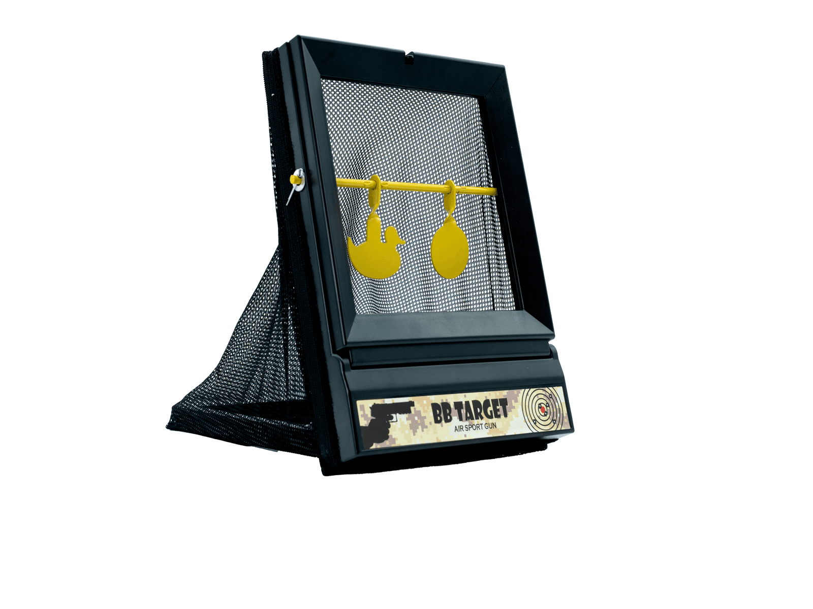 Airsoft Shooting Target & BB Trap 17x17cm With 2 Metal Spinner