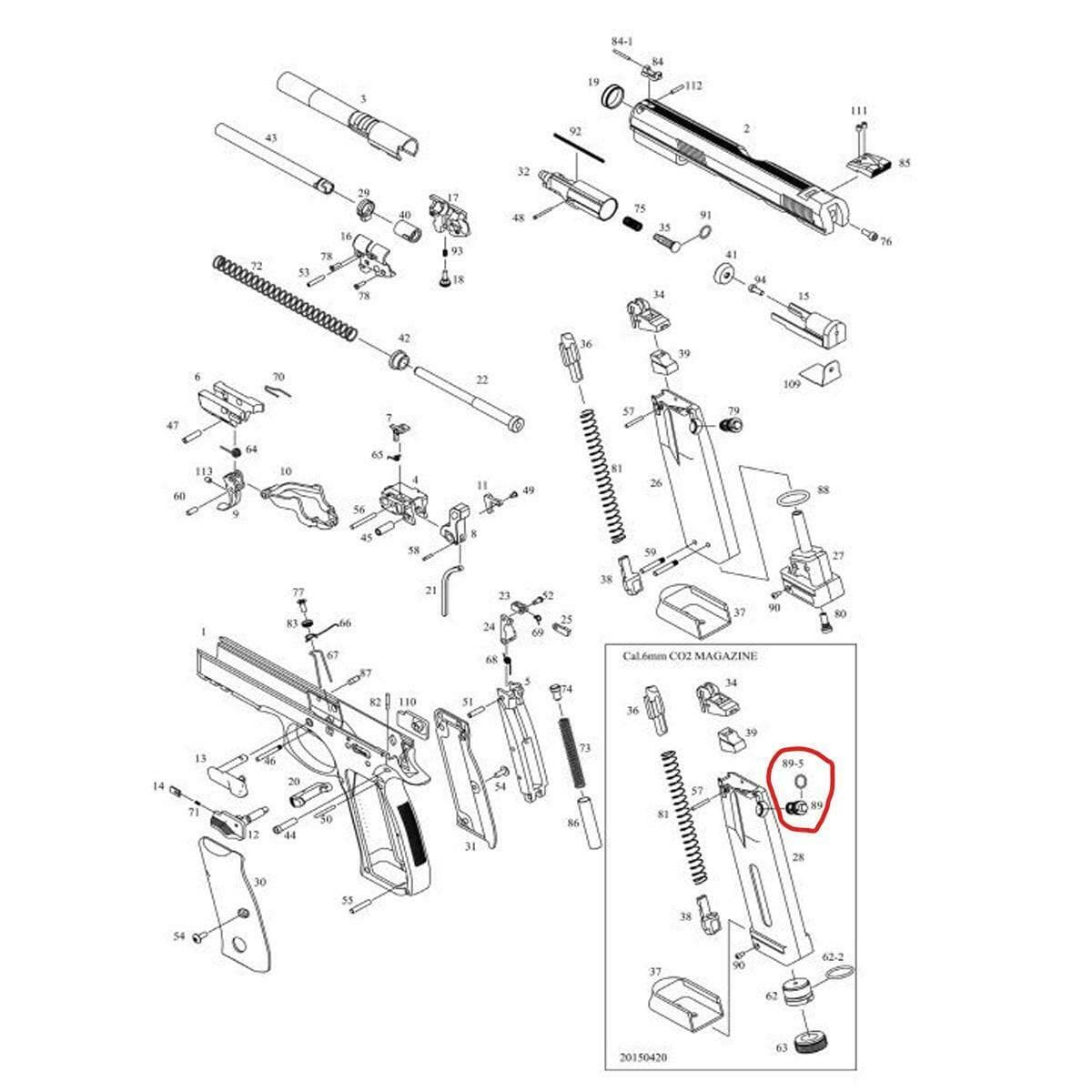 Airsoft SP-01 Shadow Pistol CO2 Exhaust Valve — image 2