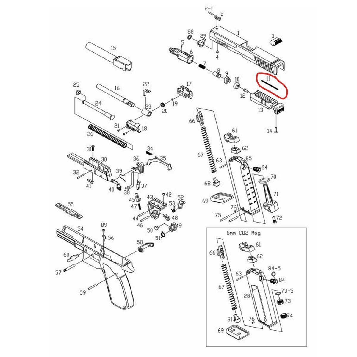 Airsoft XP-18 Loading Nozzle Return Spring — image 2