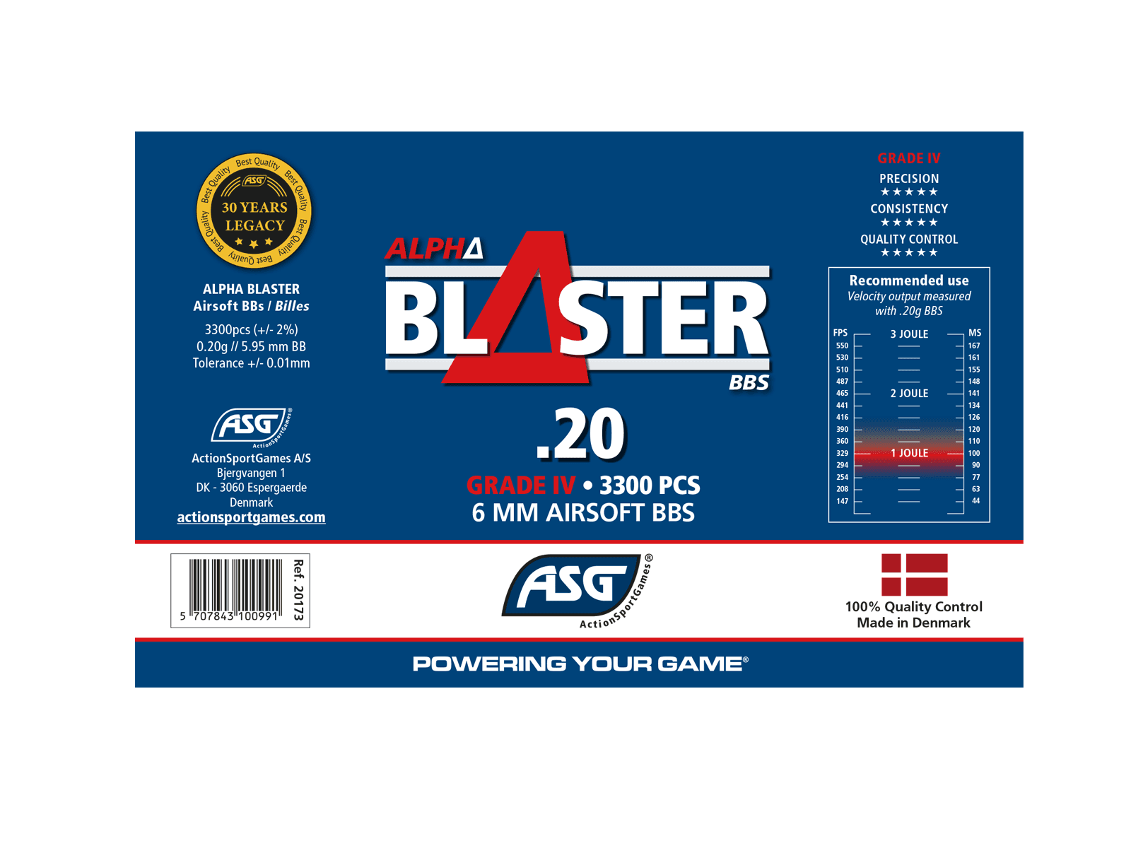 Alpha Blaster Grade IV Airsoft BBs 0.20g 3300 1 Bottle — image 3