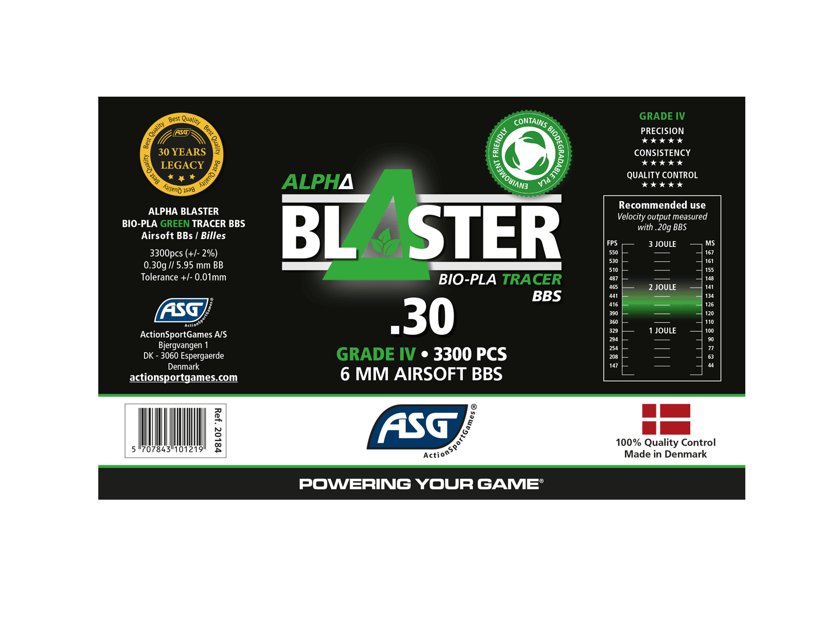 Alpha Blaster PLA Tracer BBs 0.30g 3300 1 X Bottle — image 3