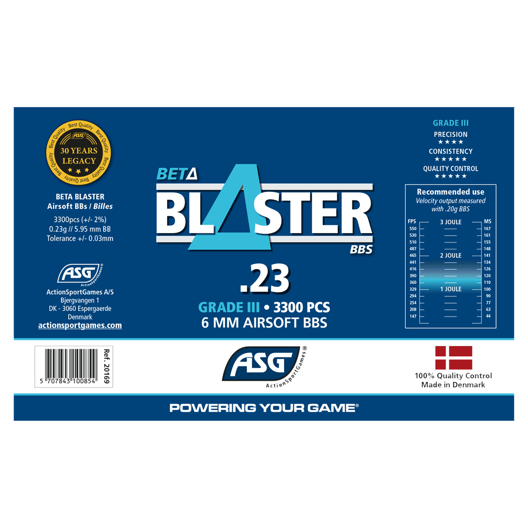 Beta Blaster Airsoft BBs 0.23g 3300 Bottle — image 3