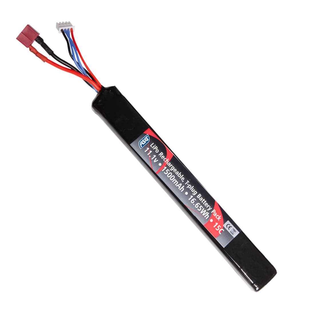 Li-Po Airsoft Rifle Stick Battery 11,1V 1500 mAh 15C Deans T-plug