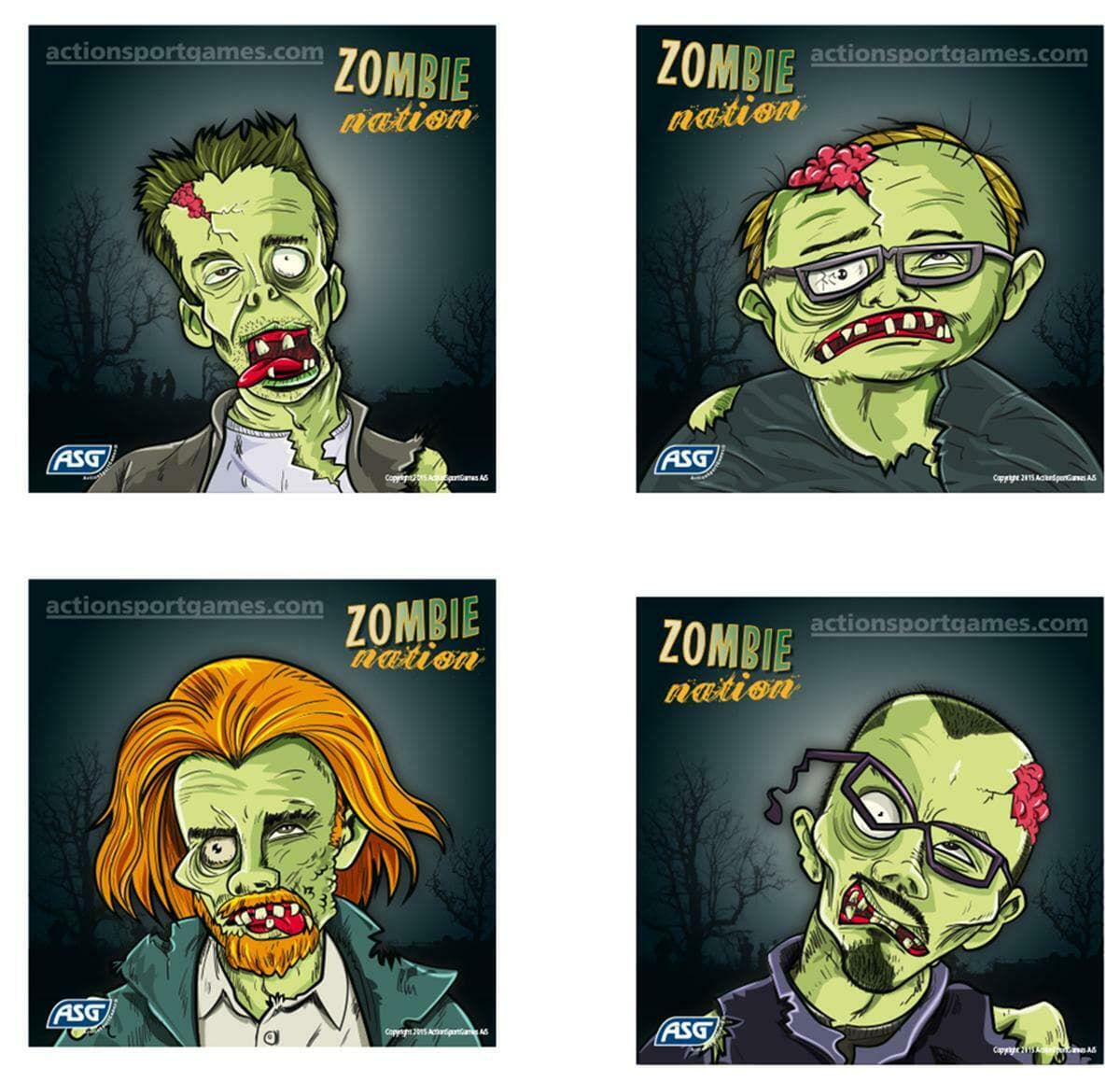 Zombie Shooting Targets 14cm 100 pack