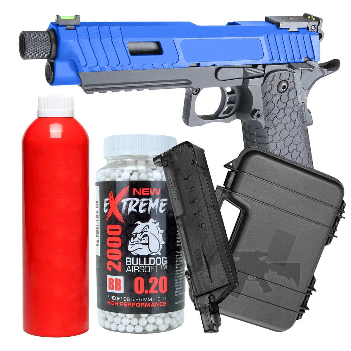 Yaga Combat Master Hi-Capa 1X-EX Gas Airsoft Pistol Bundle Offer