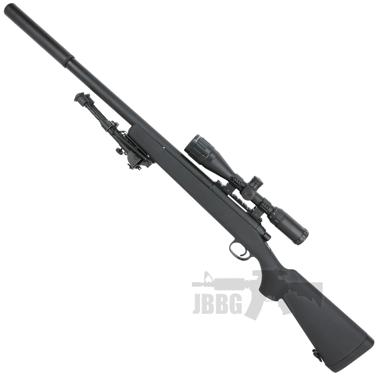 Bolt Action Airsoft Sniper Rifle with Silencer JG Works Blue — image 2