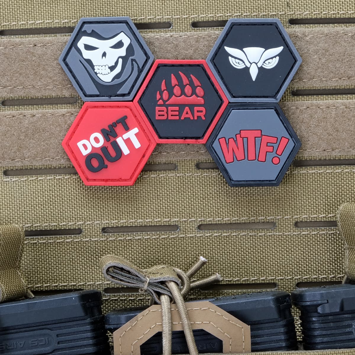 Red Ballistic Hex Patch BH00012 — image 2