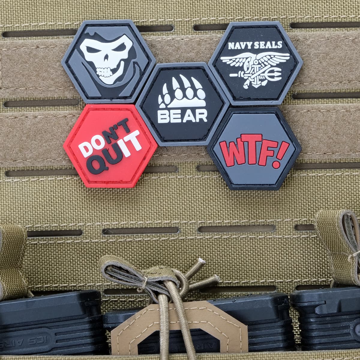 White Ballistic Hex Patch BH00057 — image 2