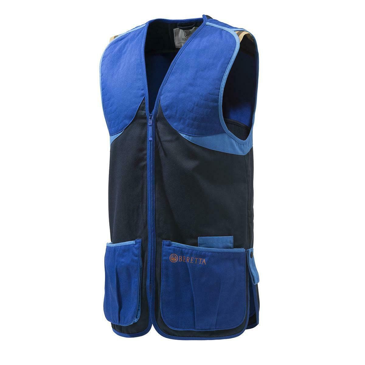 Full Cotton Shooting Vest Skeet Blue & Navy