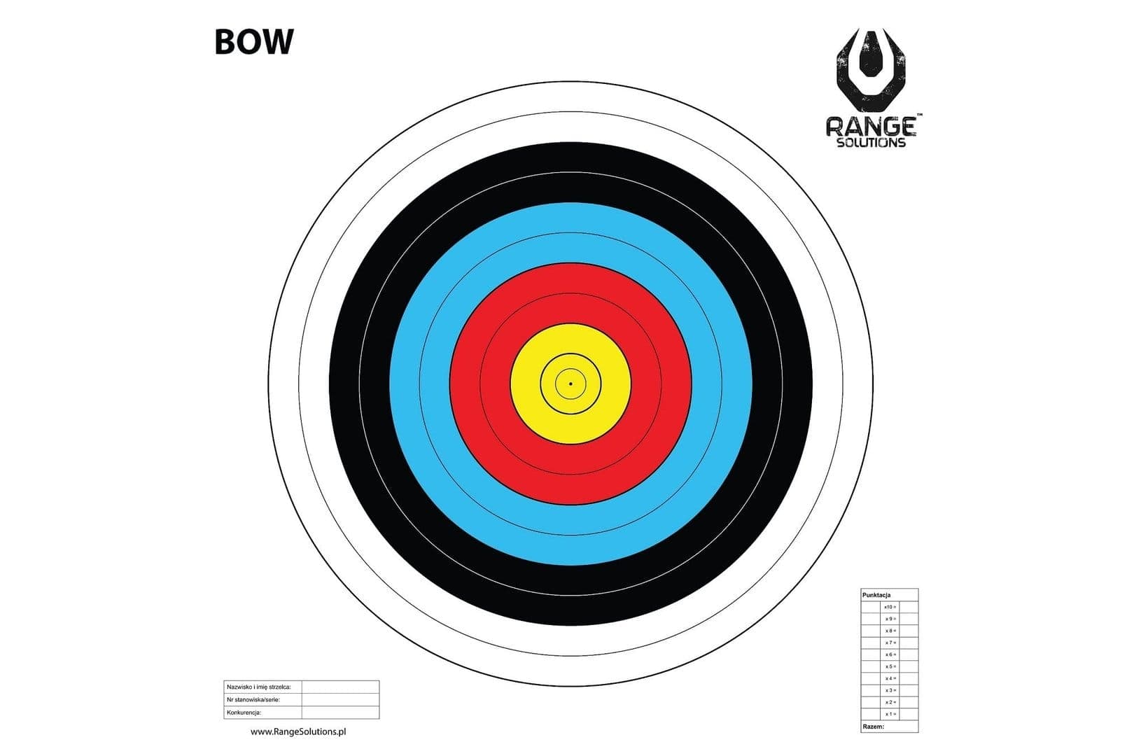 10X BERSAGLI 50X50CM BOW – RANGE SOLUTIONS