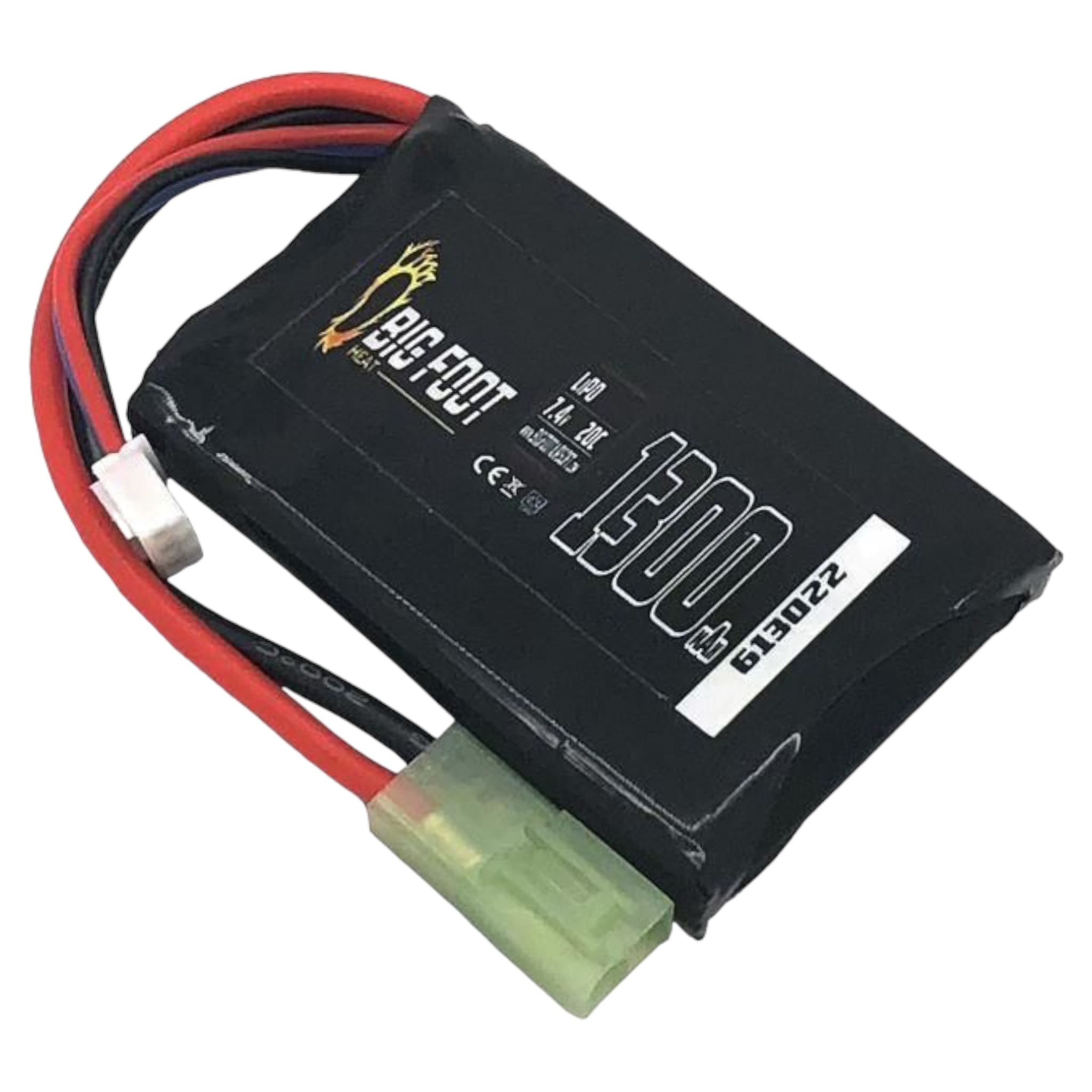 Heat Lipo Battery 1300 mAh 7.4v 20c (Square)