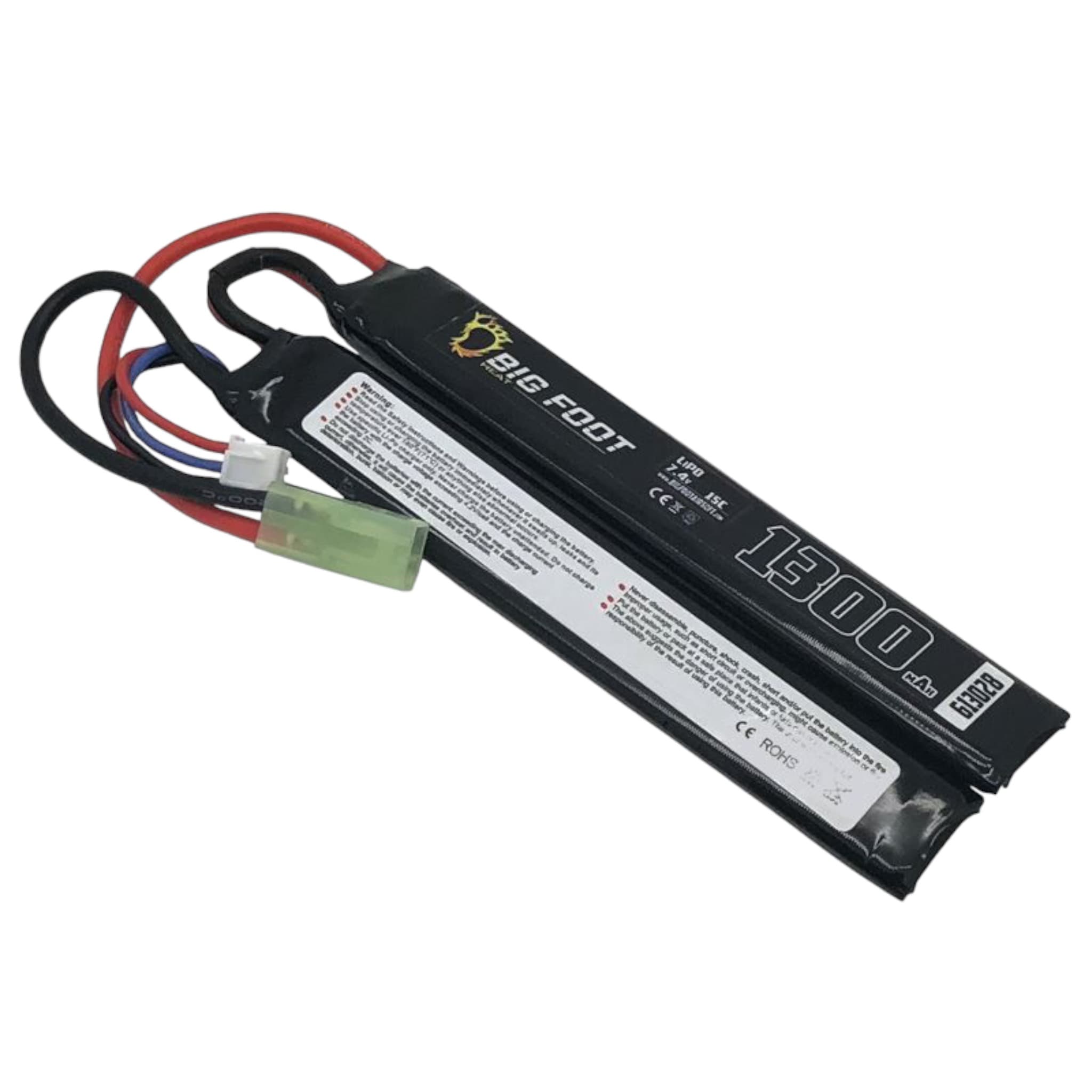 Heat Lipo Battery 1300mAh 7.4v 15c