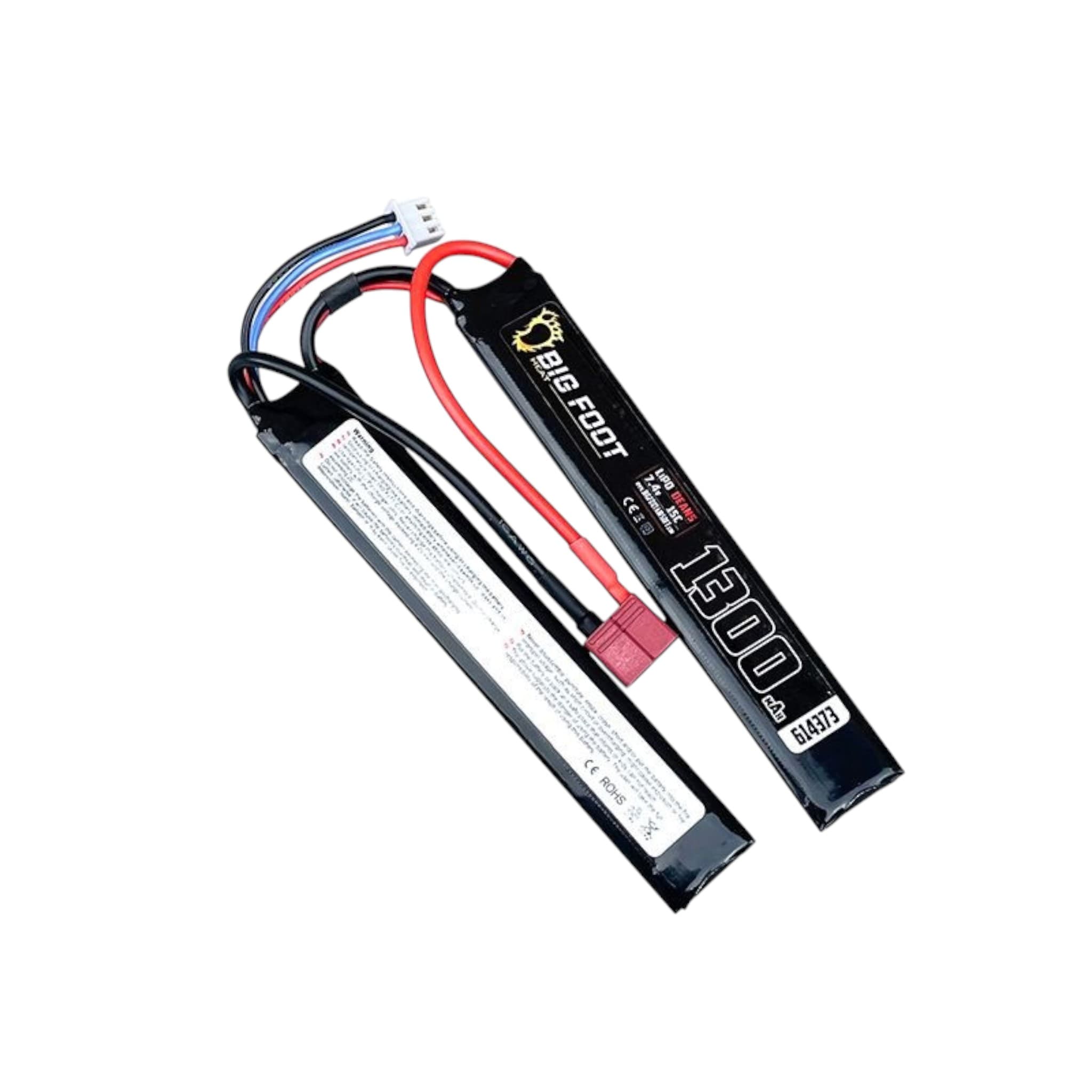 Heat Lipo Battery 1300mAh 7.4v 15c (Two Way Split – DEANS)