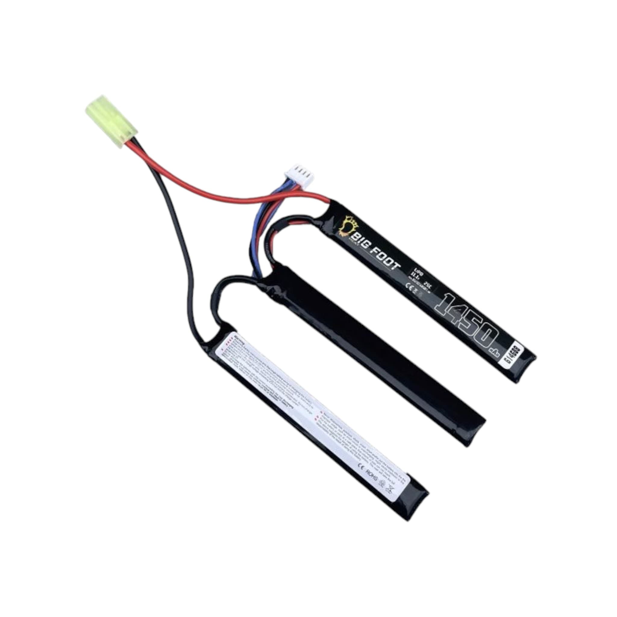 Heat Lipo Battery 1450mAh 11.1v 25c Stick (3 Way Split)