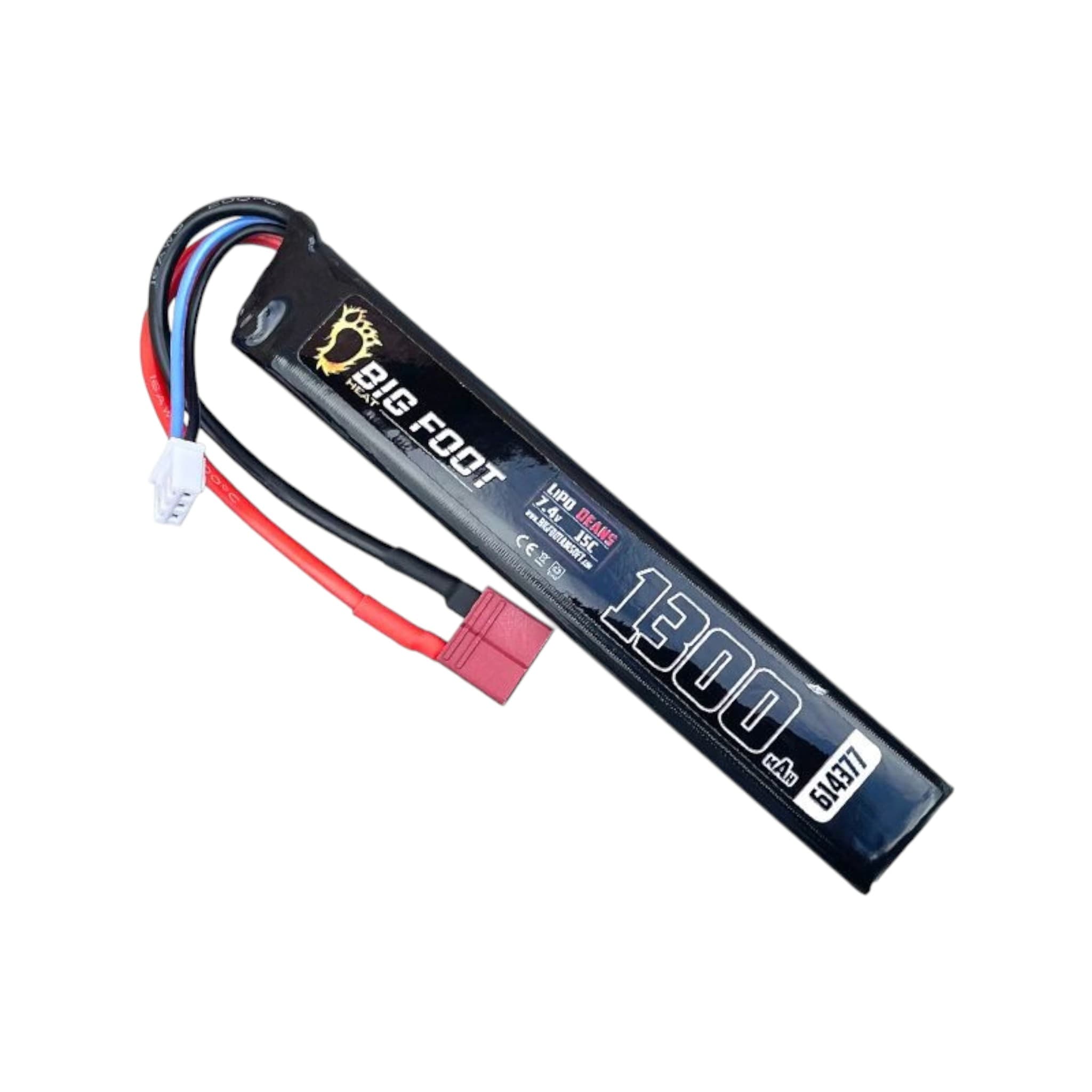 Heat Lipo Battery 1300 mAh 7.4v 20c (Stick – 120mm – DEANS)