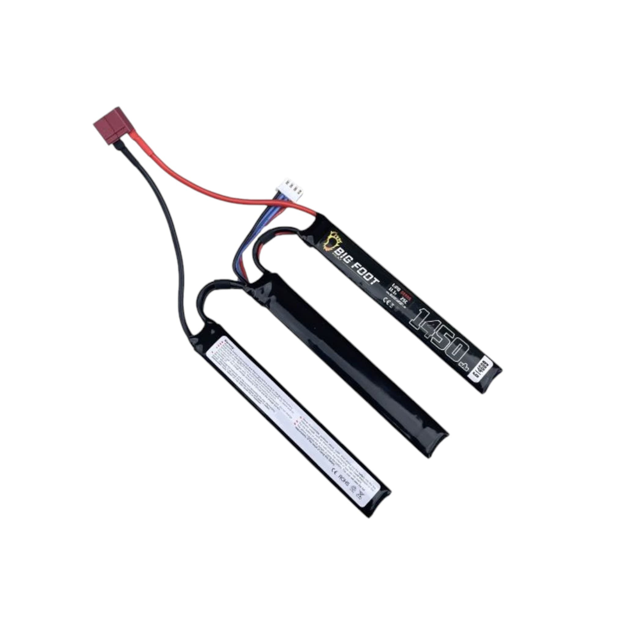 Heat Lipo Battery 1450mAh 11.1v 25c Stick (3 Way Split – DEANS)