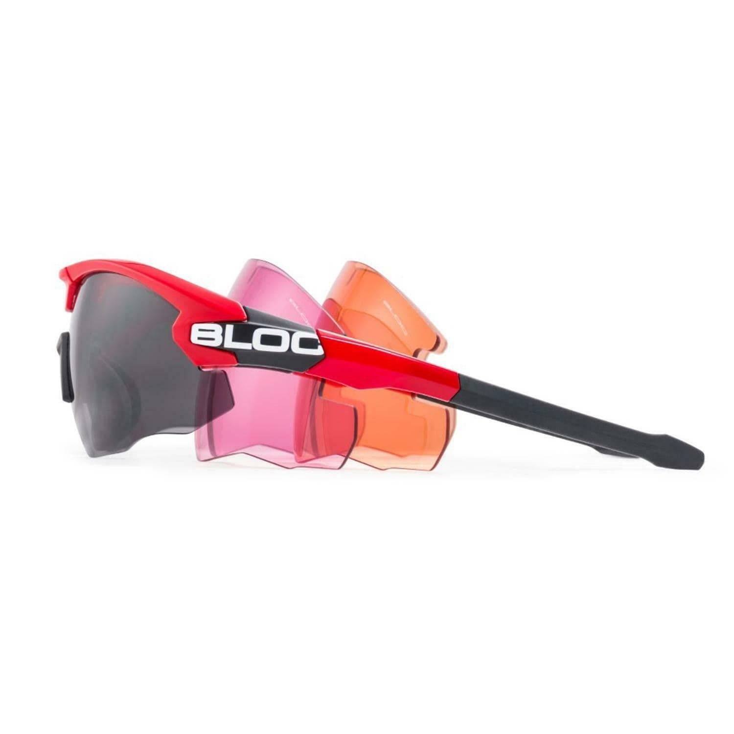 GMK BLOC Hulk 3 Lens Shooting Glasses Red Frame — image 2
