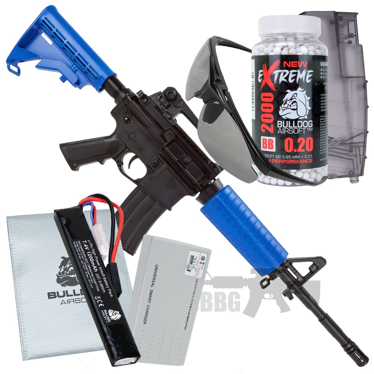 Offer Bulldog M4A1 Airsoft Gun Starter Set