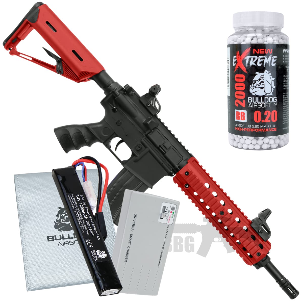 Offer Bulldog ST Delta M Airsoft Gun Set Red