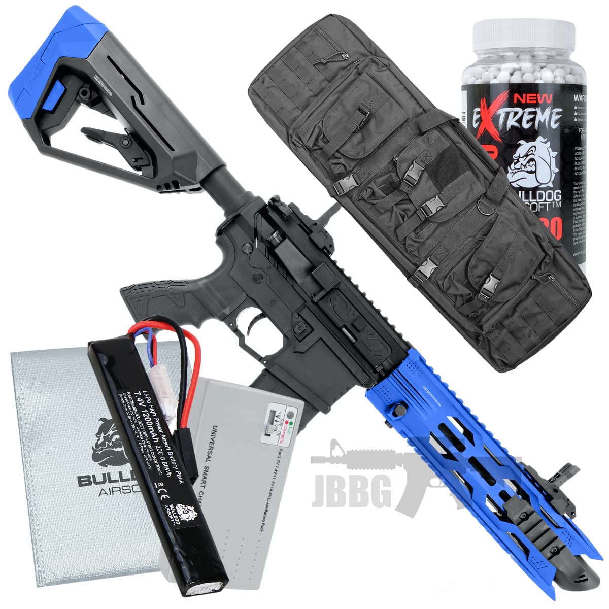 Offer HFC 201 AEG Tactical Airsoft Gun Set Blue