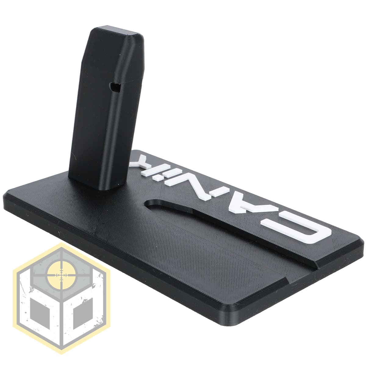 Mete Pistol and Mag Stand White Logo (0812) 040