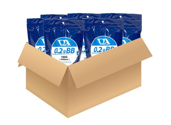 0.20g BB Pellets 1 Kilo (5000 BB’s – 1 Box = 10 Bags)
