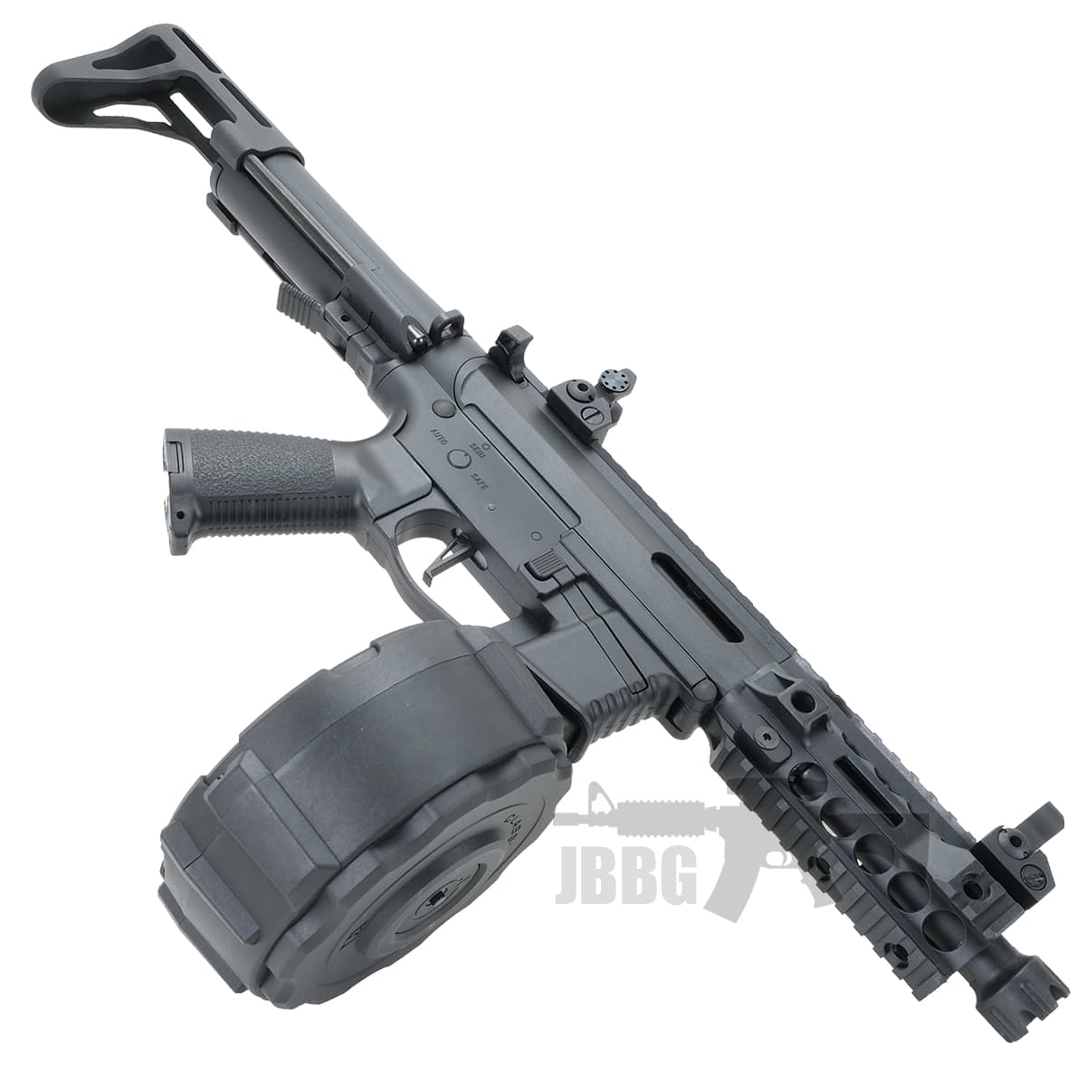PX9 Airsoft Gun AEG with Drum Mag Blue — image 3