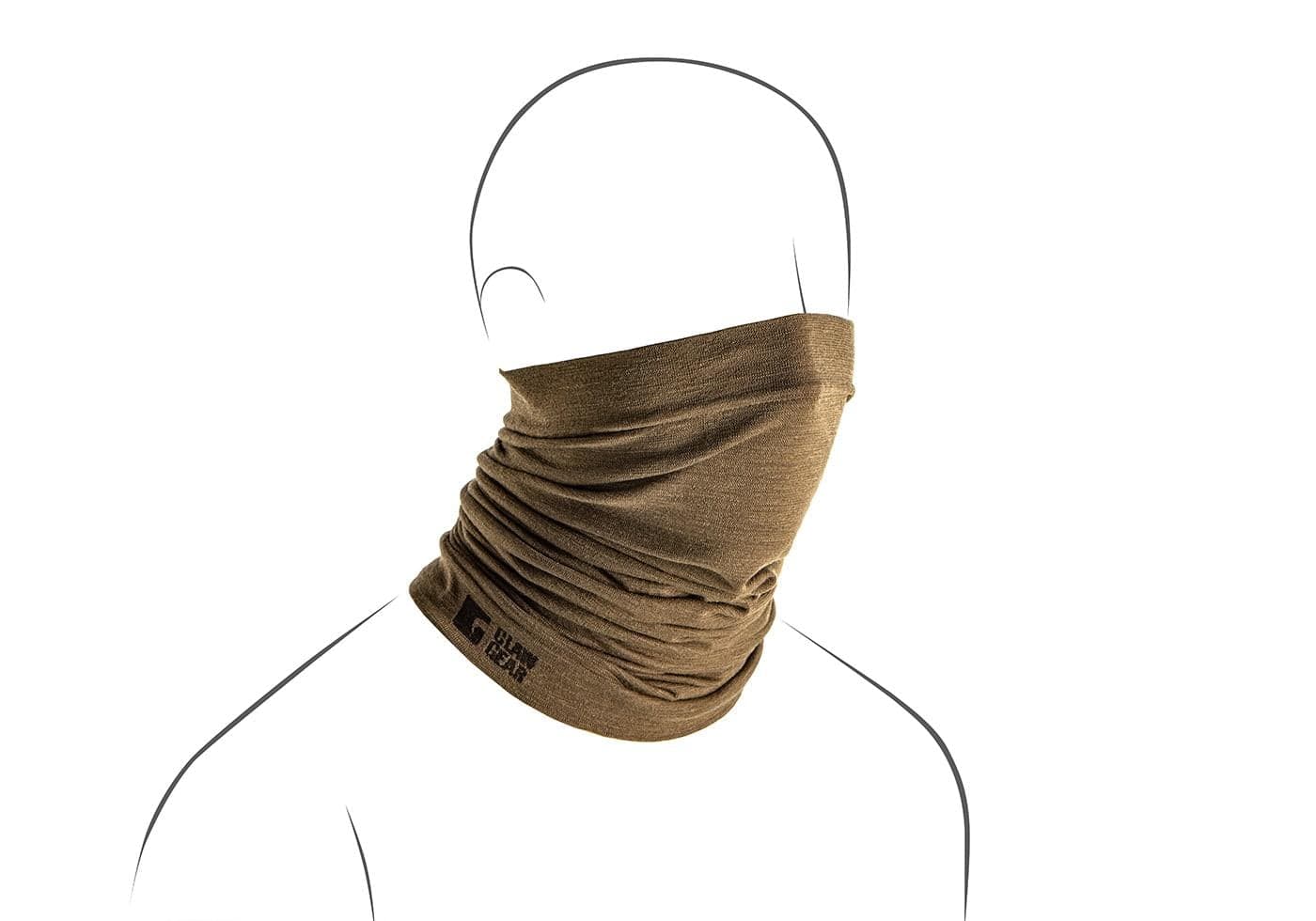 Merino Seamless Neck Gaiter Snood Long Stonegrey