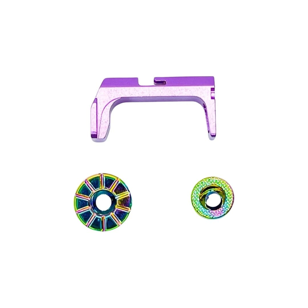 FUKU-2 Frame CNC Magazine Release Set – Electroplated Chameleon (AAP-01/C)