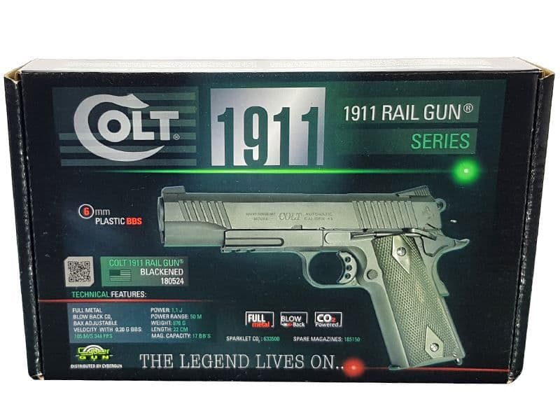 Colt 1911 (Rail) Co2 Pistol (Fixed Slide – 180314) — image 3