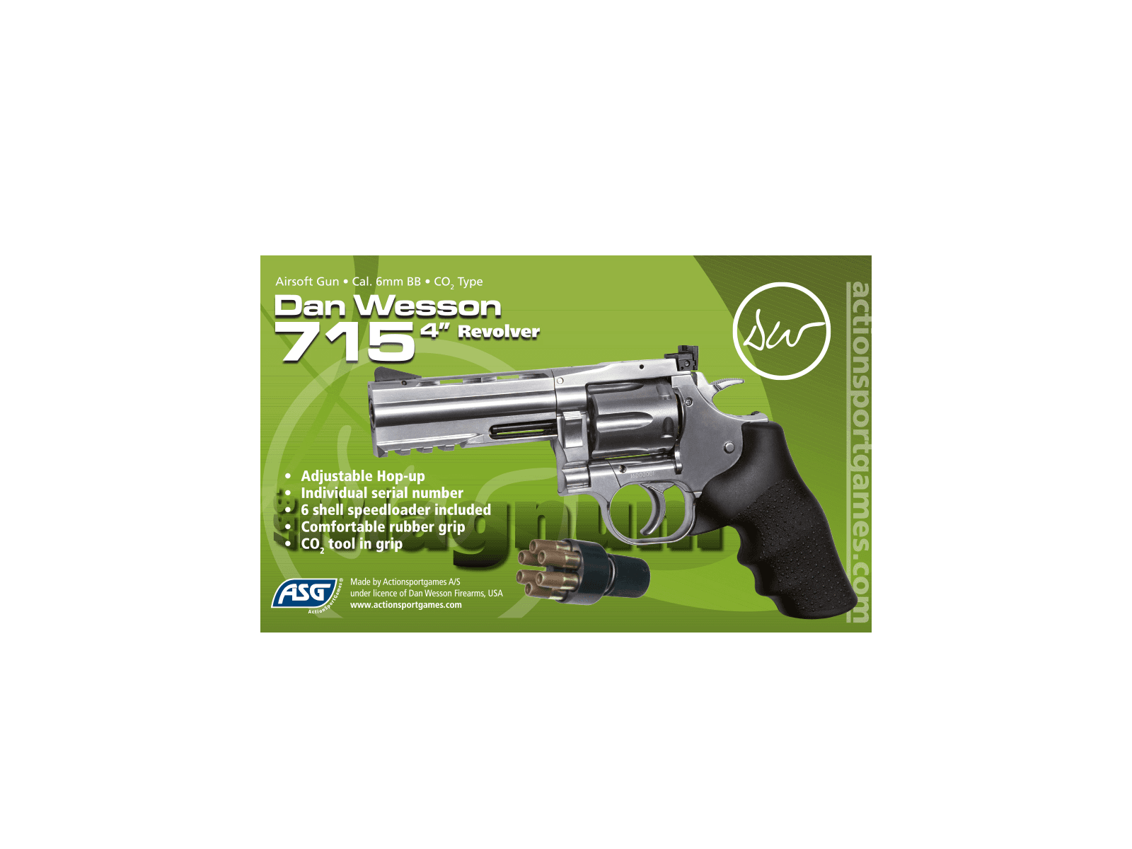 715 4" Airsoft Revolver Silver — image 3
