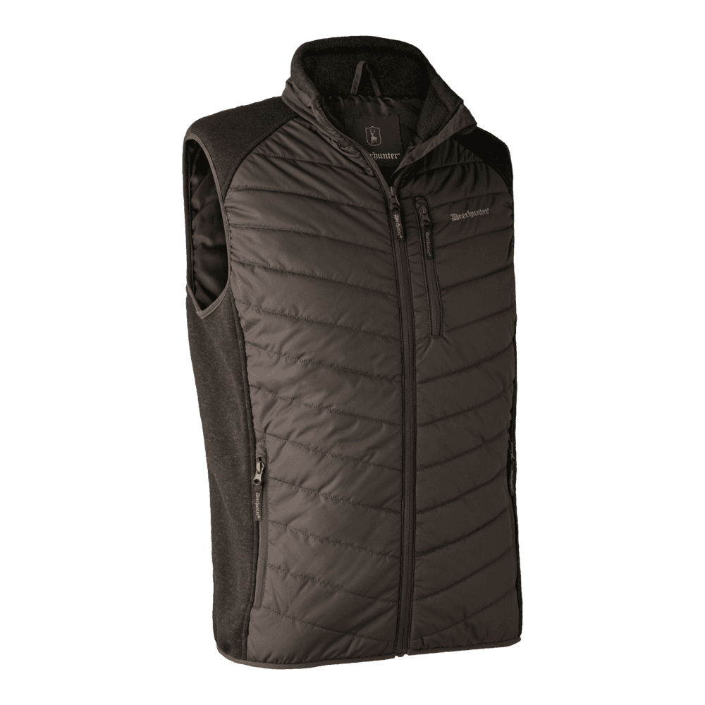 Moor Padded Waistcoat Body Warmer Brown Leaf