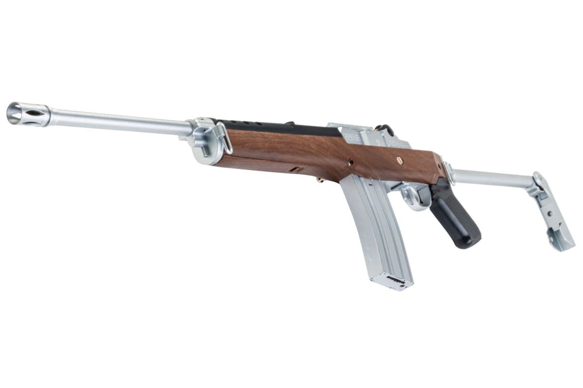 A Team Style Mini 14 AEG – Silver/Wood — image 2