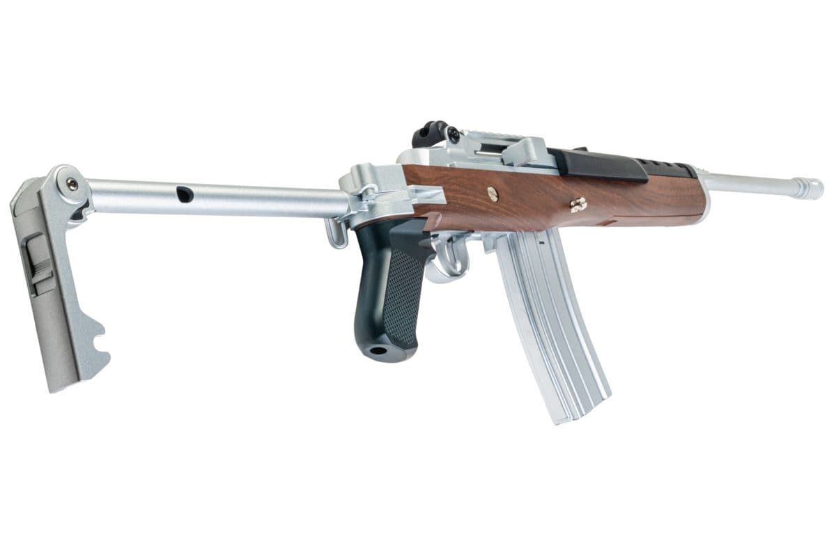 A Team Style Mini 14 AEG – Silver/Wood — image 3