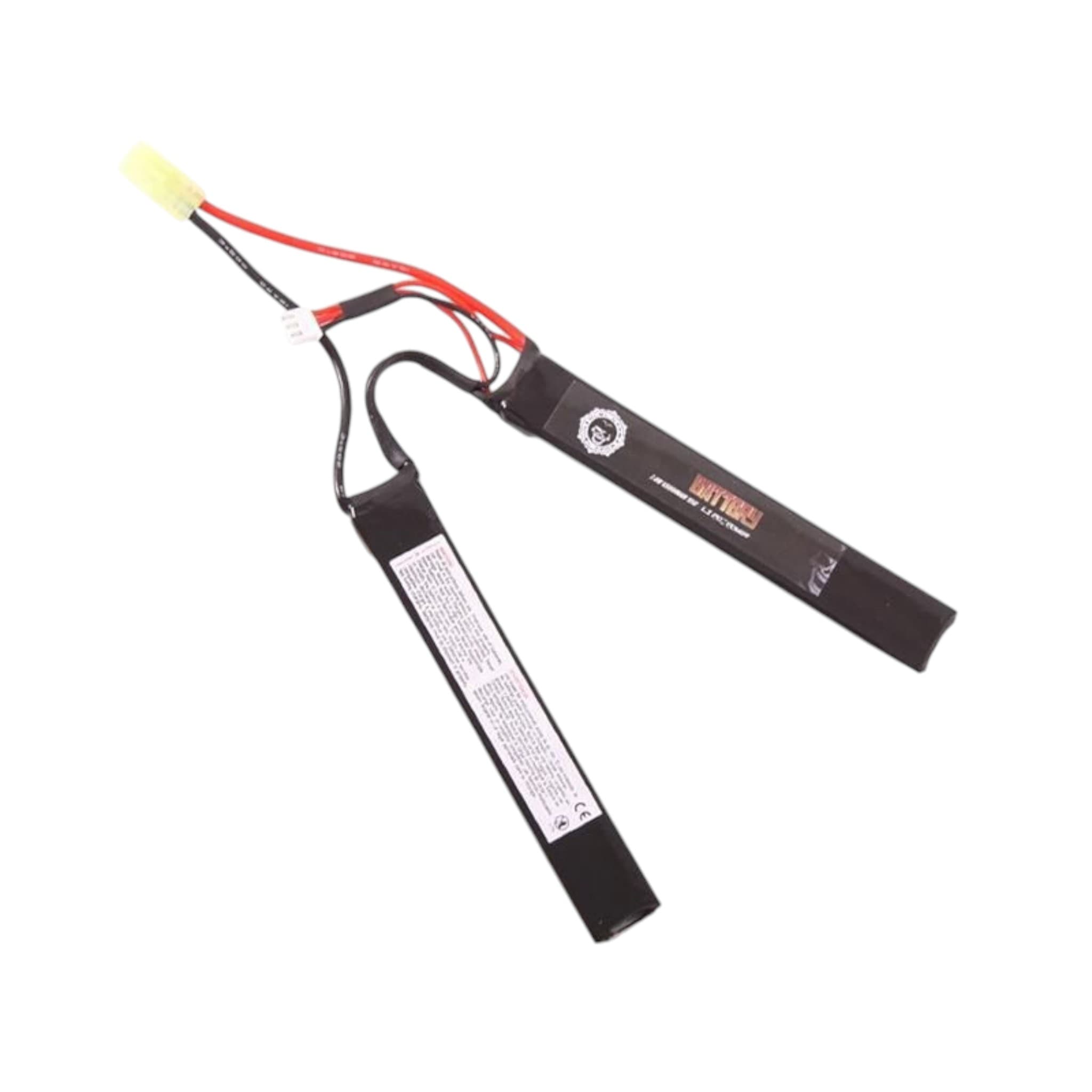 Code 7.4v 1300 MaH 15C Lipo Battery (6.6x21x126mm – Split)