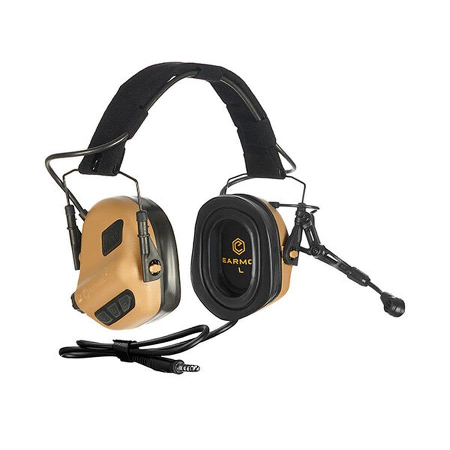 M32 Plus Tactical Headset With Mic – Coyote Brown