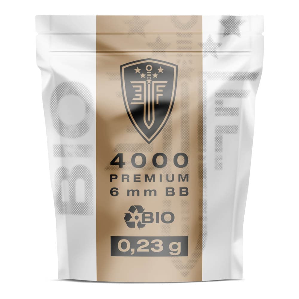 Premium Airsoft Bio BBs White 0.23g 4000 Bag