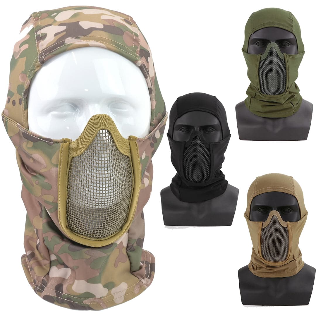 Tactical Shadow Warrior Hood Balaclava with Mesh Face Mask