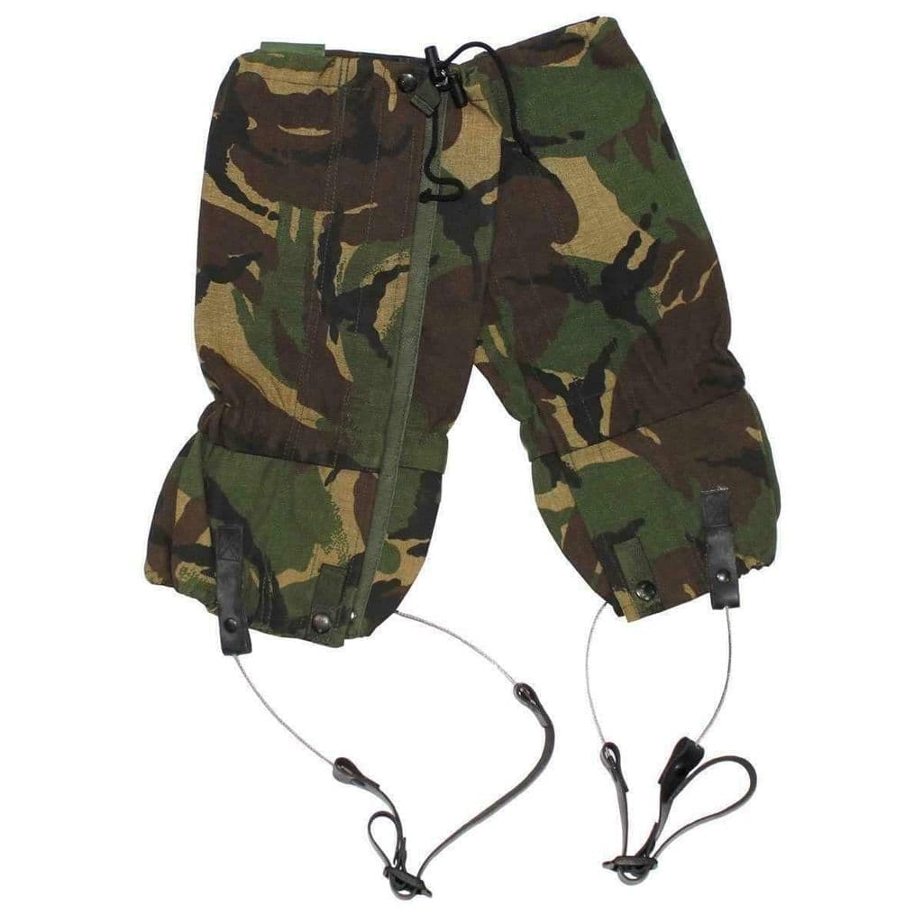 British Leg Gaiters with Wire Rope DPM