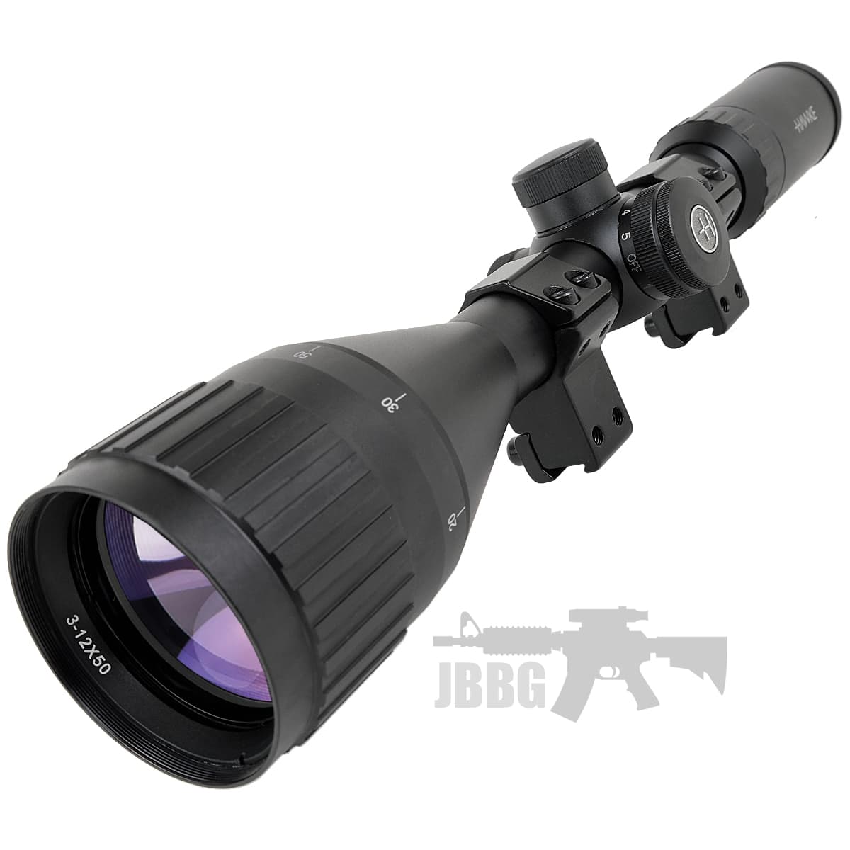 Mount 3-12×50 AO IR (Mil Dot) Hawke Scope with Mounts U