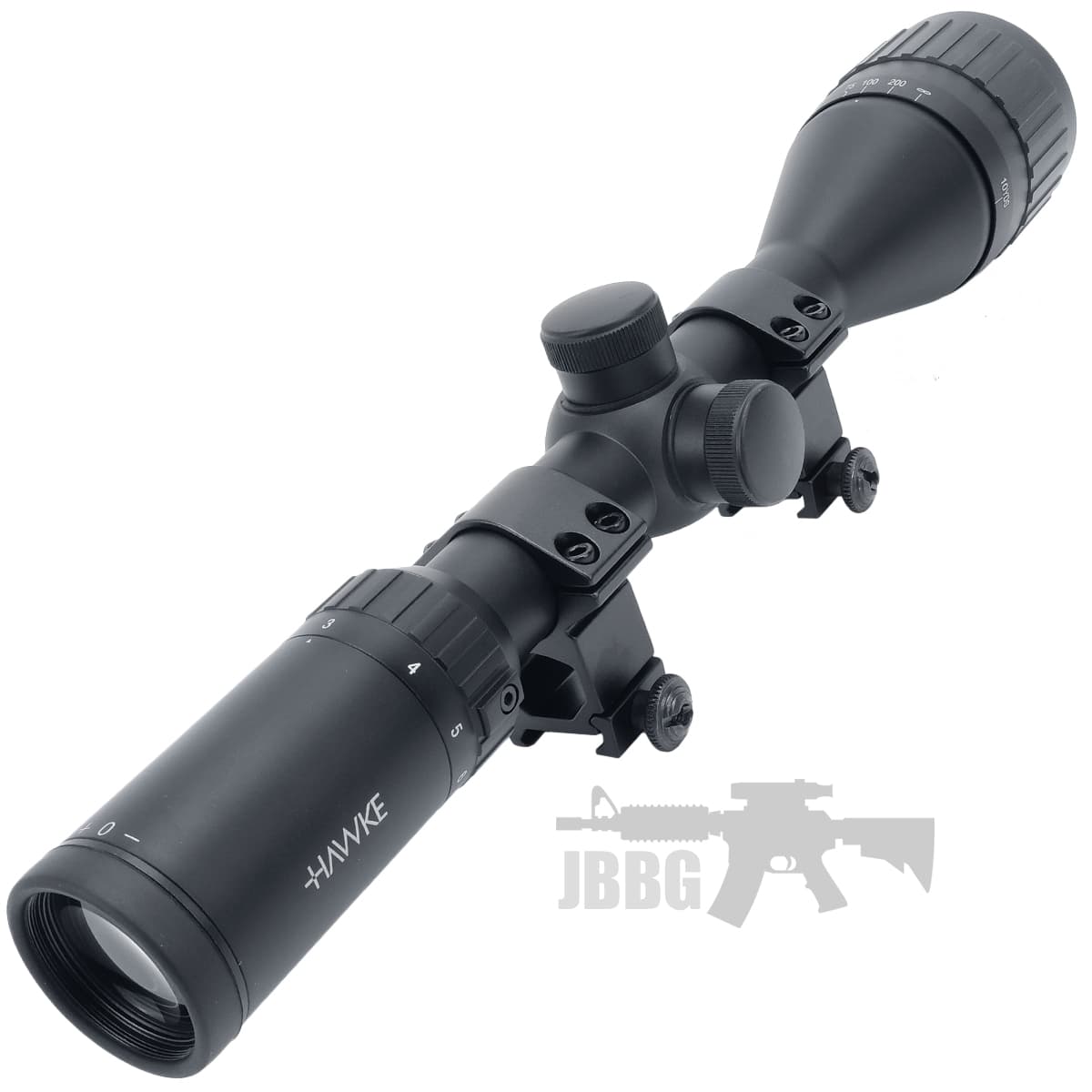 Mount 3-9×40 AO (Mil Dot) Hawke Scope with Weaver Mounts — image 2