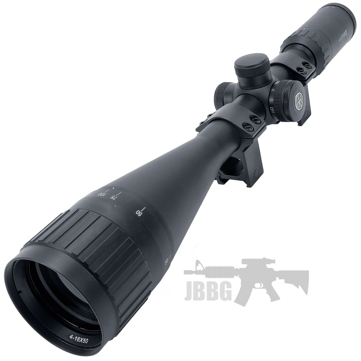 Mount 4-16×50 AO IR (Mil Dot) Hawke Scope with Weaver Mounts