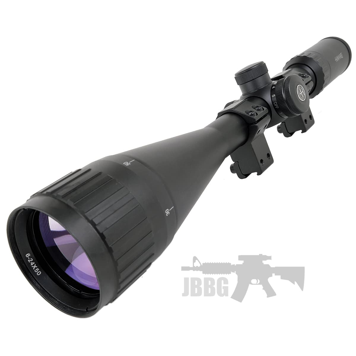 Mount 6-24×50 AO IR (Mil Dot) Hawke Scope with Mounts U