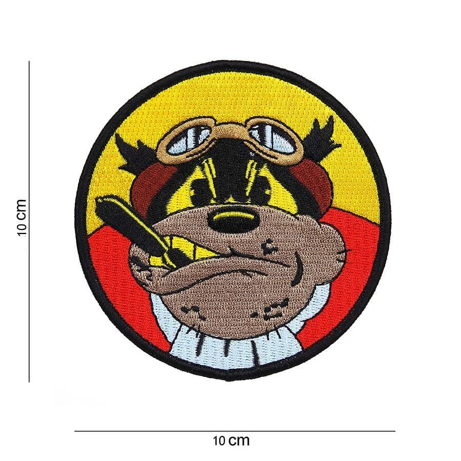 Flying Bulldog Embroided Fabric Patch
