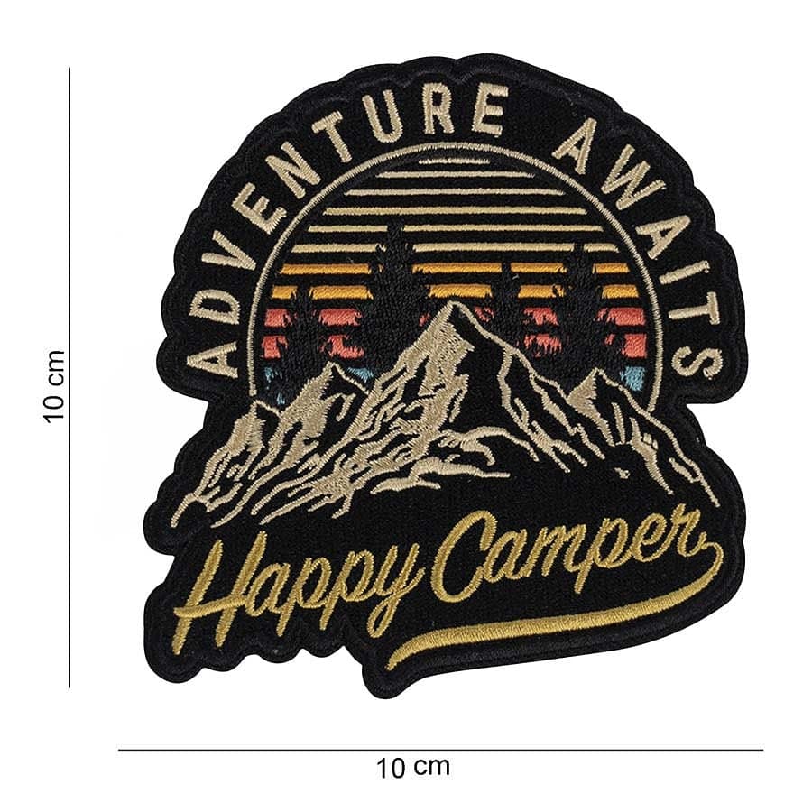 Happy Camper Embroided Patch (w/ Hook & Loop)