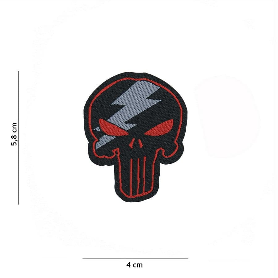 Punisher Thunder Skull Embroided Patch (w/ Hook & Loop)