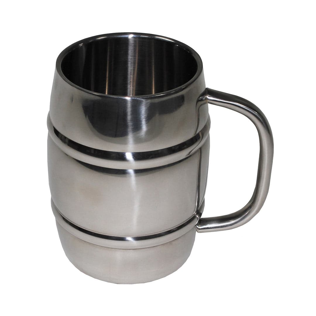 Barrel Mug 1Ltr Stainless Steel Double-Walled Insulated