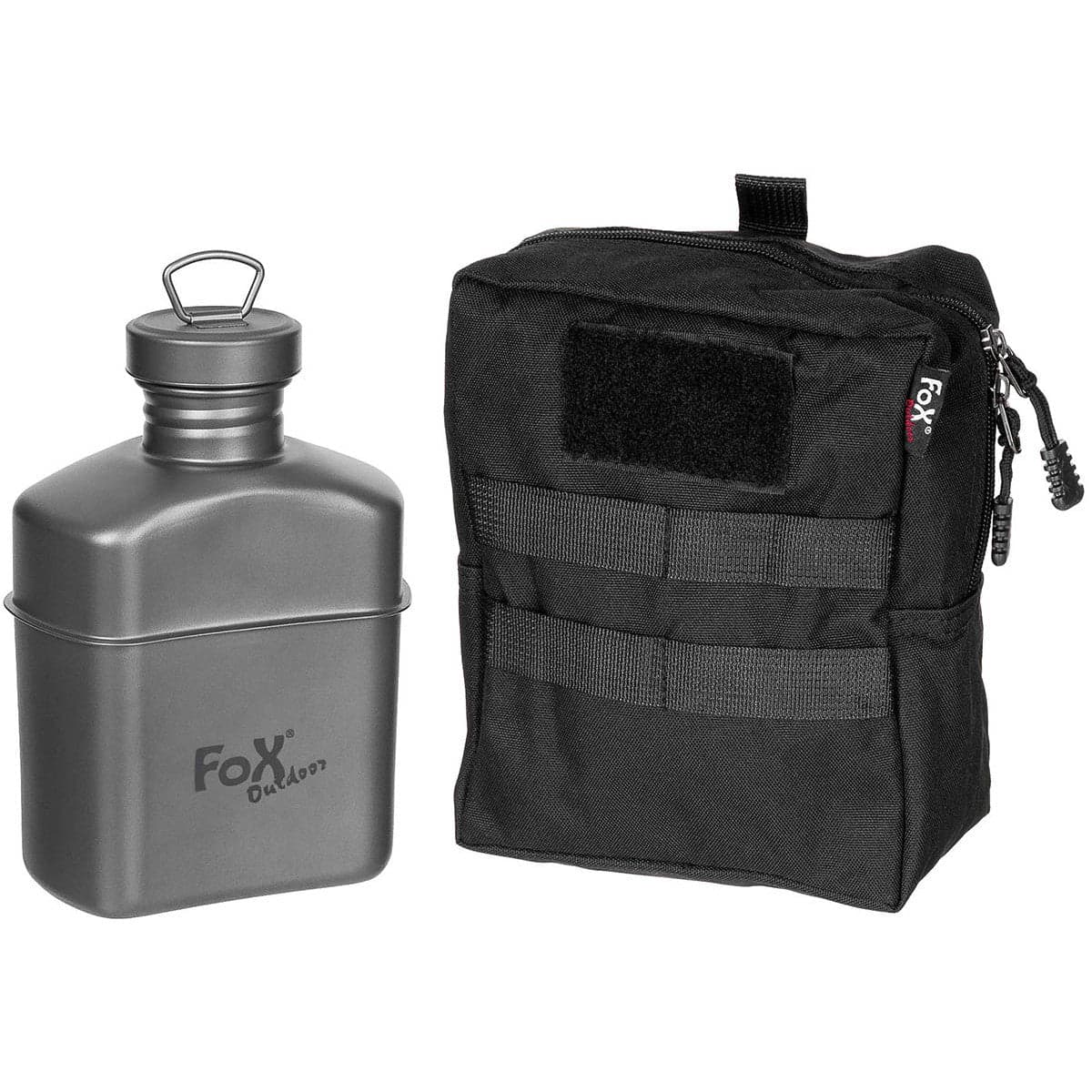 Titanium Water Bottle Canteen 1Ltr With Pouch