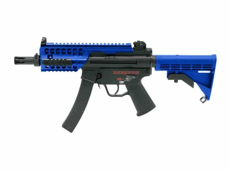 AEG Submachine Gun with Stock (Metal Gearbox – Blue – G5M) (Blue)